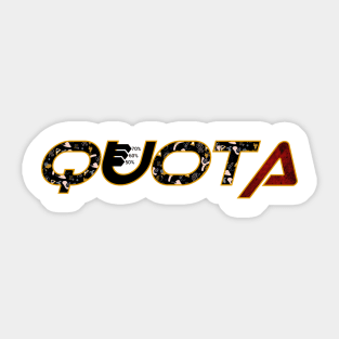 quota percentage Sticker